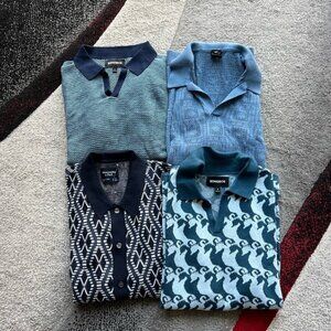 Men’s Assorted Knit Polo Shirts 4PC Bundle